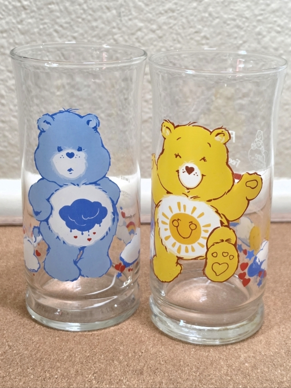 Vintage Care Bears Pizza Hut Glasse 1983